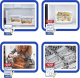 Max Home 8-pack glazen luchtdichte containers Magnetron glazen lunchbox Hersluitbare voedselcontainers 550 ml doorzichtige deksels Voedselcontainers (16538) Voedselbewaardozen Naty Shop