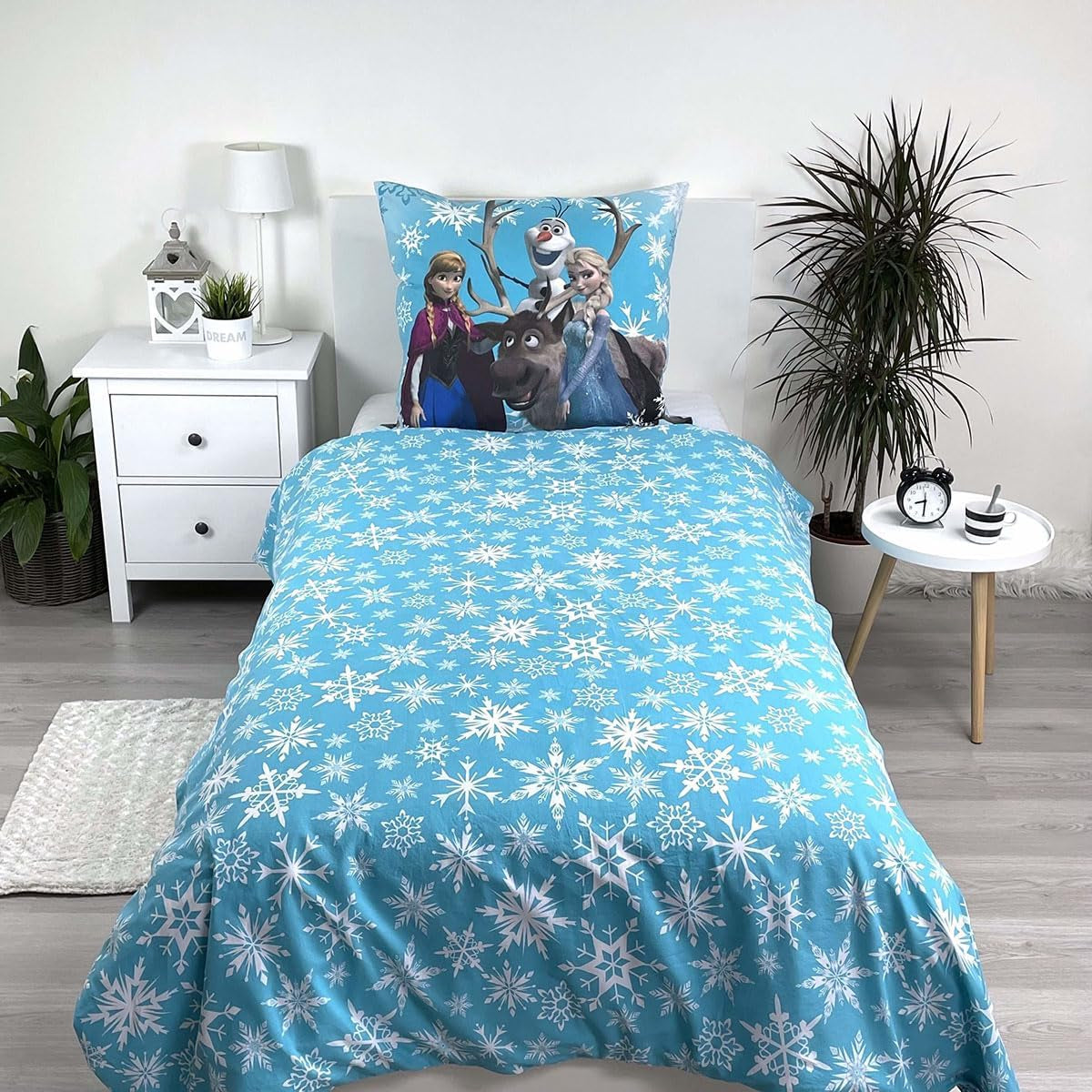 Disney Frozen Sneeuwvlokken, kinderbedlinnen, 100% katoen Beddengoed - kinderen Naty Shop