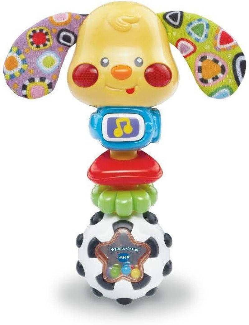 VTech Babyrammelaar - Babyrammelaar in puppydesign met grappige uitspraken, muziek en lichteffecten - voor baby's van 3-24 maanden Babyspeelgoed Naty Shop Standaardtitel