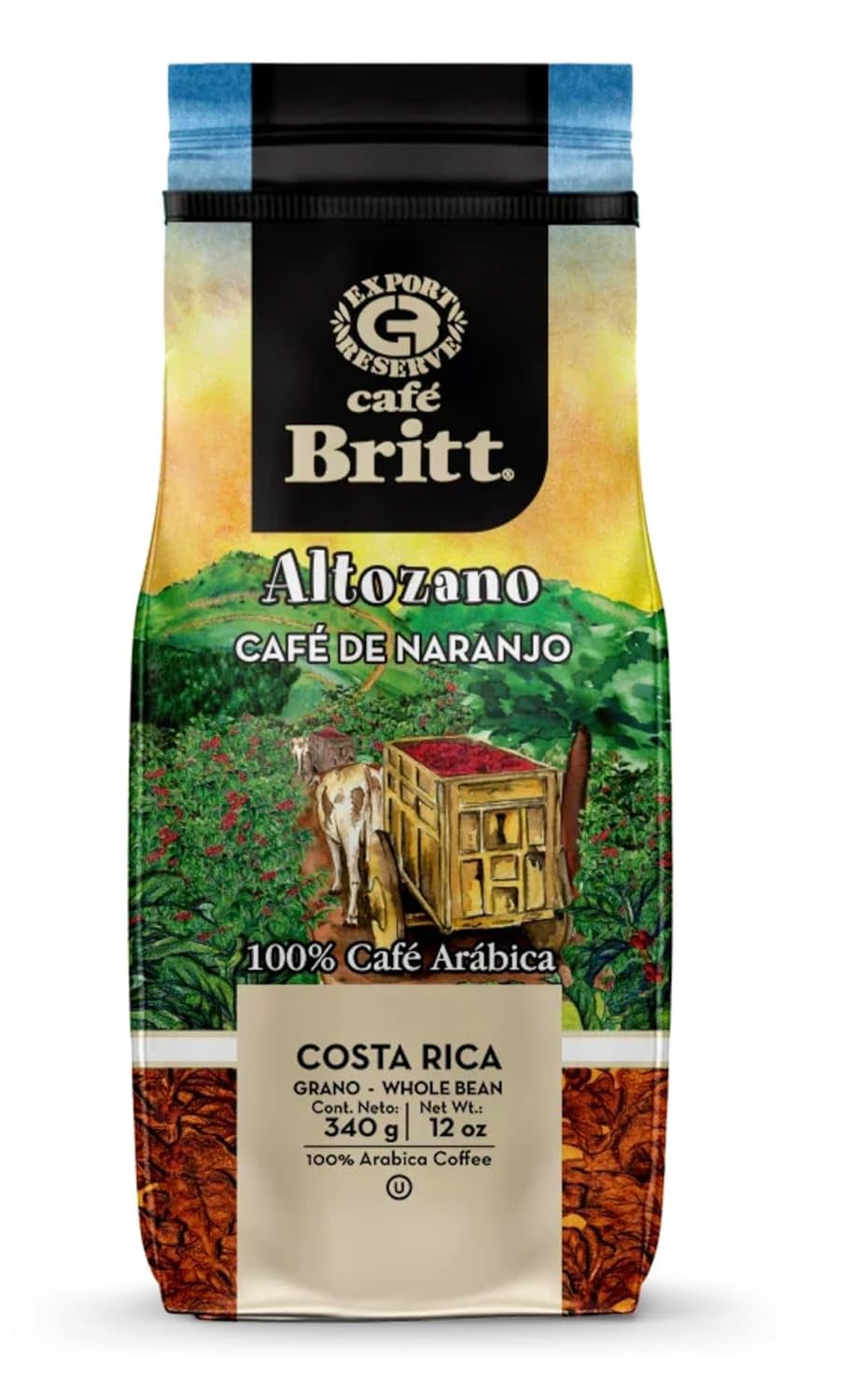 GOURMET ALTOZANO KOFFIE uit Costa Rica DE LA NARANJO Koffie hele bonen 340 g