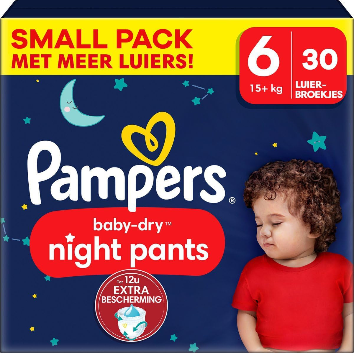 Pampers - Antislip babynachtdoekjes - Maat 6 - Kleinverpakking - 30 stuks - 15+ kg