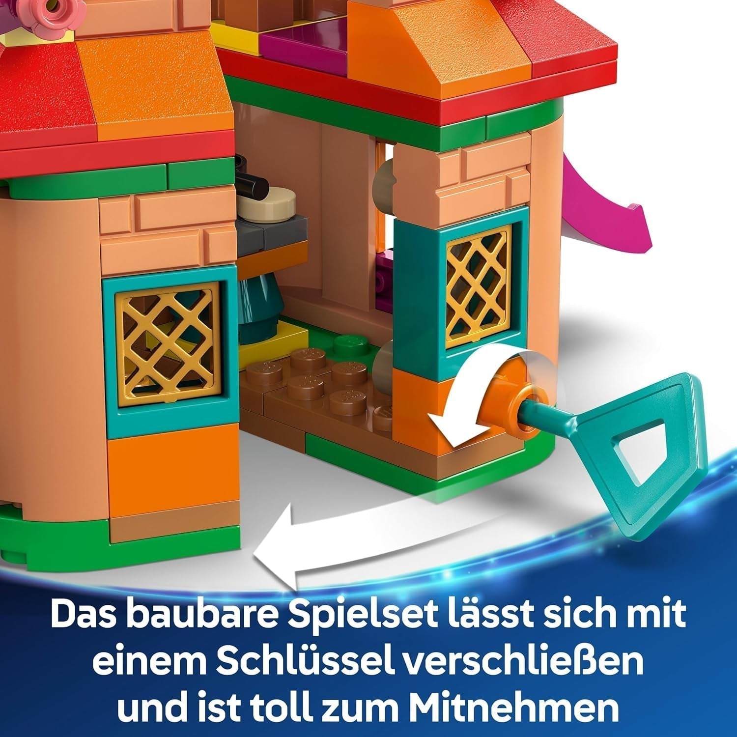 LEGO Ç€ Disney Encanto Mini House, bouwspeelgoed voor meisjes vanaf 5 jaar, fantasiespeelgoed en bouwset met Mirabel en Antonio Mini Dolls, een Capibara figuur en sleutel 43261 Bouwsets Besuche den LEGO-Store