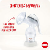 NUK handmatige borstkolfset, zacht siliconenkussen, 2 perfect op elkaar afgestemde flessen, 150 ml Accessoires Voeding en borstvoeding Bebe Naty Shop