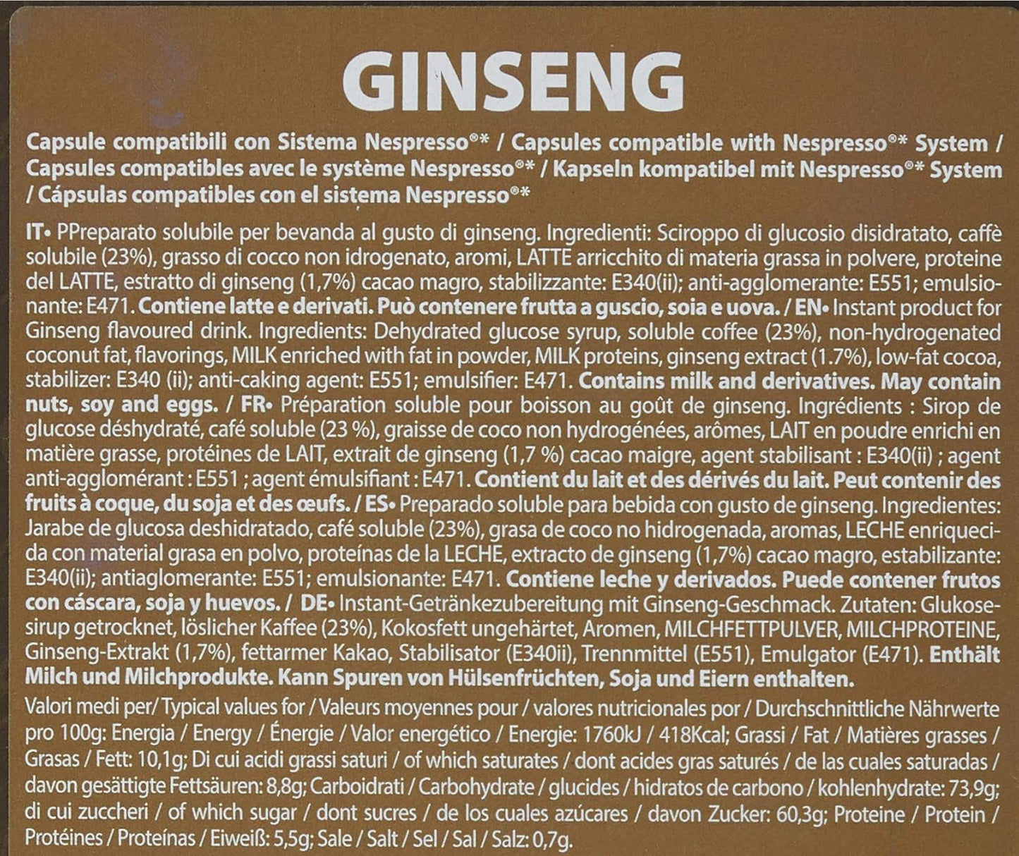 Direct oplosbaar product Ginseng-capsules 4,3 g x 40 capsules