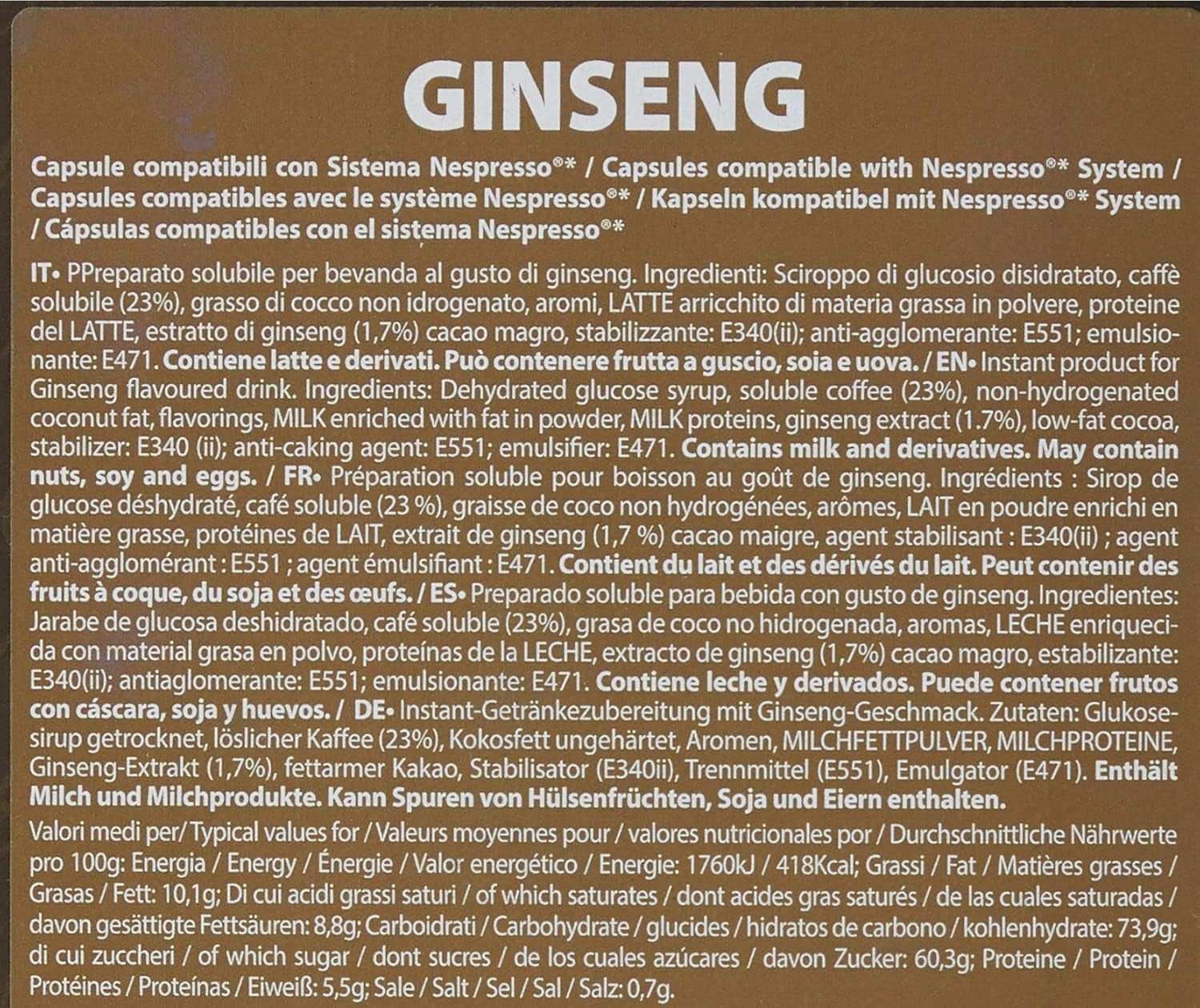 Direct oplosbaar product Ginseng-capsules 4,3 g x 40 capsules