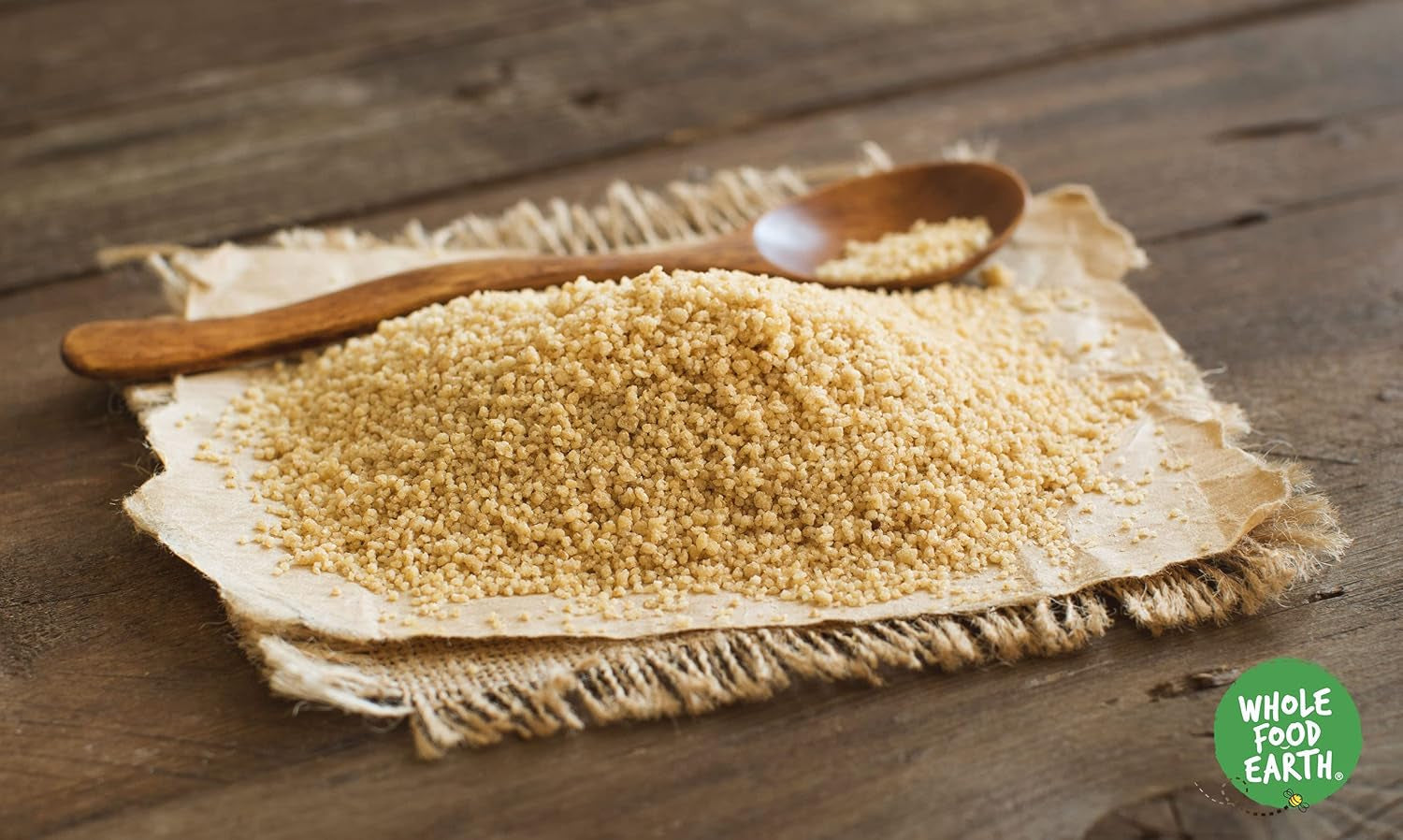 Wholefood Earth biologische couscous – 1kg | Ruw | Niet-GMO | Veganistisch | Rijk aan vezels | Gecertificeerd biologisch
