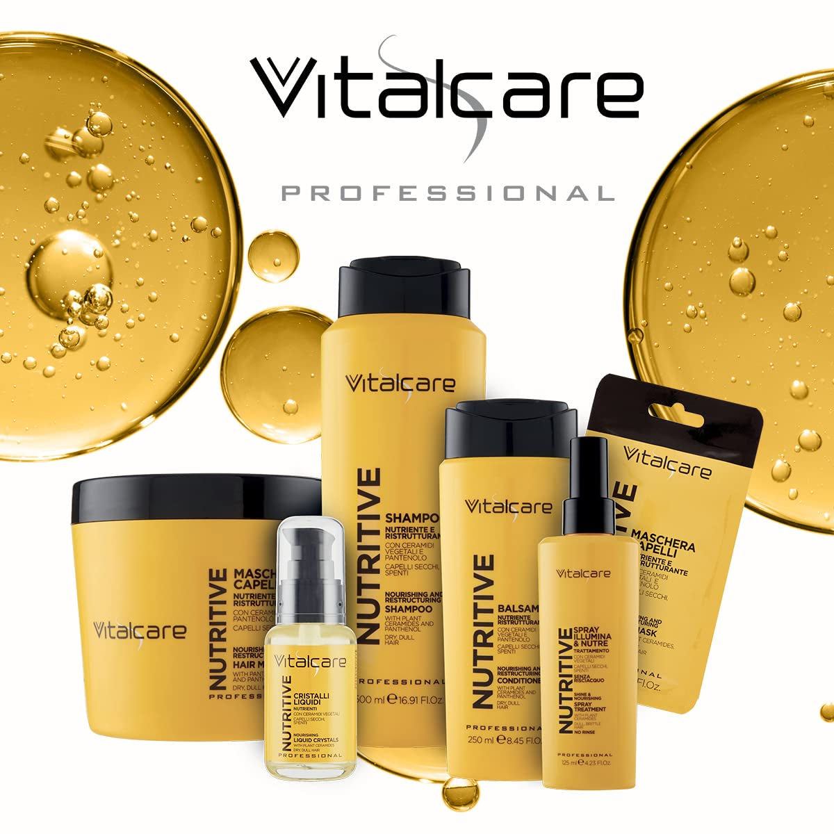 | Nutritive - voedend en regenererend haarmasker, behandeling voor droog en glanzend haar, met plantaardige ceramiden en panthenol, 25 ml Naty Shop haarmasker