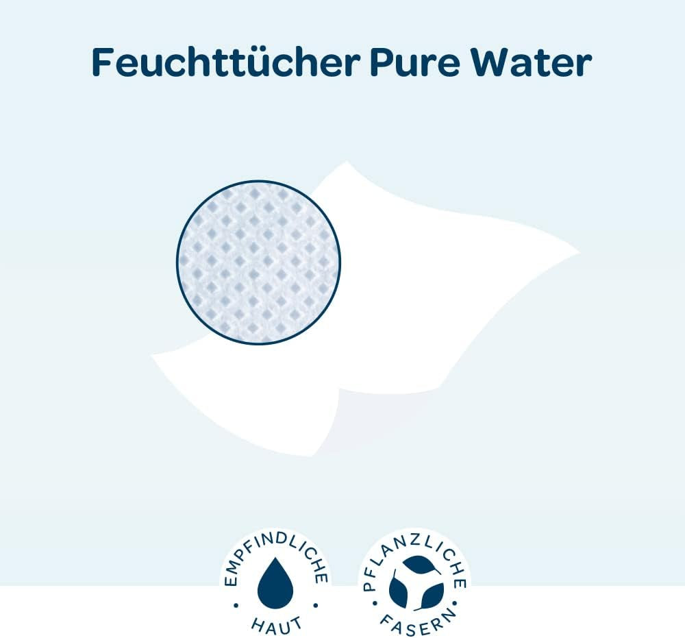 BIOLANE - Natte babydoekjes met 99,9% water - Zuiver water - 12 x 48 stuks (576 doekjes) - Voor de gevoelige huid - Vanaf de geboorte - Geurvrij - Zorg voor het verschonen en schoonmaken van baby's