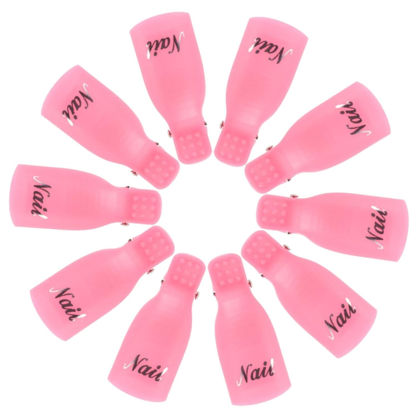 Hanyousheng Nagellackentferner Clips, Nagel Clips, 10 Stück Schwarz Nagelclips, Nagel Klammer, Nails Art Gel Cap, Losweken Clip Cap UV Gel Poliermittel Entferner Wrap Nail Tool