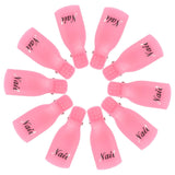 Hanyousheng Nagellackentferner Clips, Nagel Clips, 10 Stück Schwarz Nagelclips, Nagel Klammer, Nails Art Gel Cap, Losweken Clip Cap UV Gel Poliermittel Entferner Wrap Nail Tool