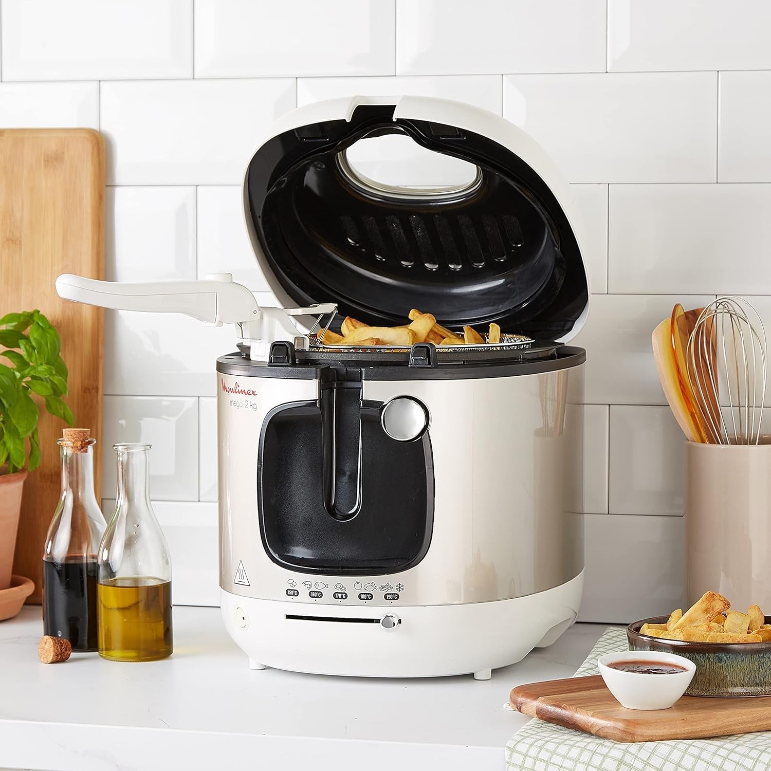 Friteuse AM4800 Mega 2Kg, oliefriteuse, geurfilter, 1800 W Huishoudelijke apparaten Naty Shop
