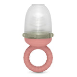 Suavinex Babybijtring, verstikkingsbestendig, food grade, siliconen, met deksel, gemakkelijk schoon te maken, vaatwasmachine- en vriezerbestendig, kalmeert tandvlees, 6 maanden en ouder, roze