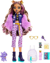 Monster High Clawdeen Wolf-pop met Crescent Dog en accessoires zoals rugzak, kalender, snacks en meer, HRP65 Naty Shop Dolls