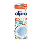 Alpro Kokosnussdrink ohne Zucker – Ohne Süßstoffe – Vegan en melkvrij – Van Natur aus lactosevrij en vettarm – Rijk aan calcium en vitamines – 8 x 1 L