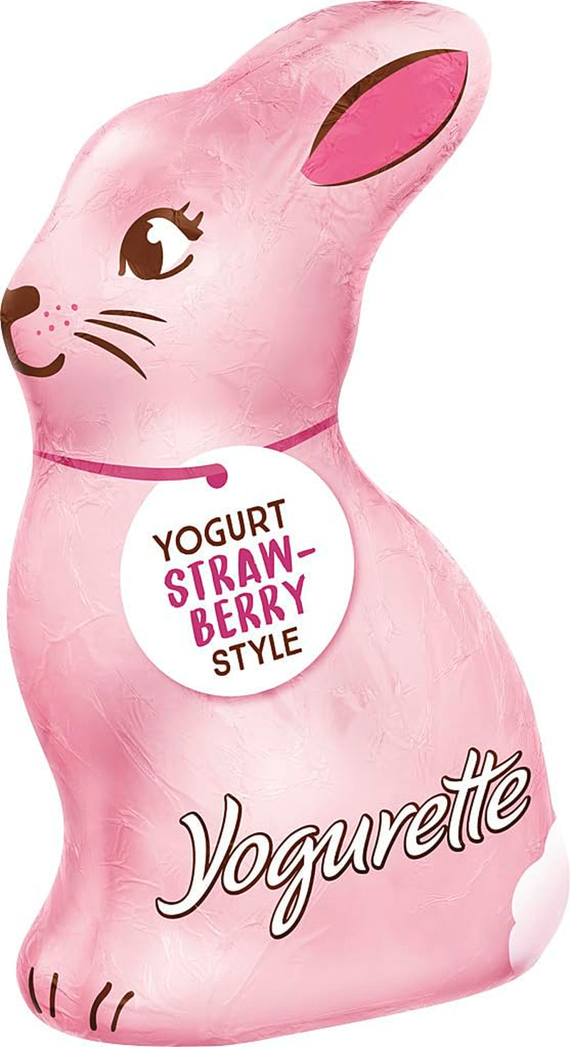 Paashaas met Yoghurt 75g – Chocoladehaas voor Pasen – Witte chocolade met yoghurt en fruitige aardbeienchips – Chocoladehaas voor Pasen en Paasmandje – Chocoladegeschenk – Paasgeschenk