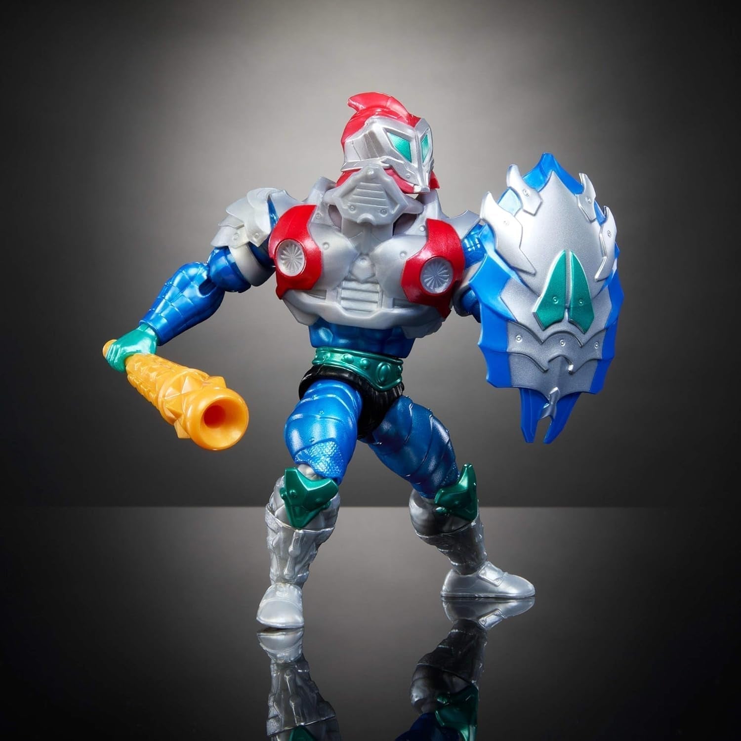 Masters of the Universe Origins Turtles of Grayskull Mekaneck Reptile Wars beweegbaar actiefiguur, Teenage Mutant Ninja en MOTU Crossover heldenspeelgoed, JBN00, [veelkleurig] actiefiguren Naty Shop