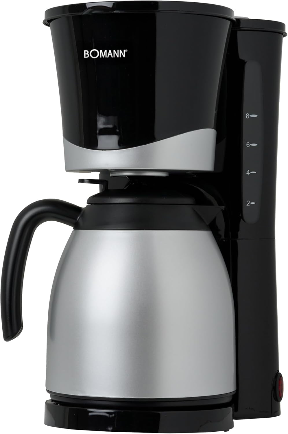 Bomann® koffiezetapparaat met thermoskan | voor 8-10 koppen koffie | zonder temperatuurverlies | koffiezetapparaat met filter | 1 liter | Espresso | Filterkoffiezetapparaat met thermoskan | KA 168 zwart