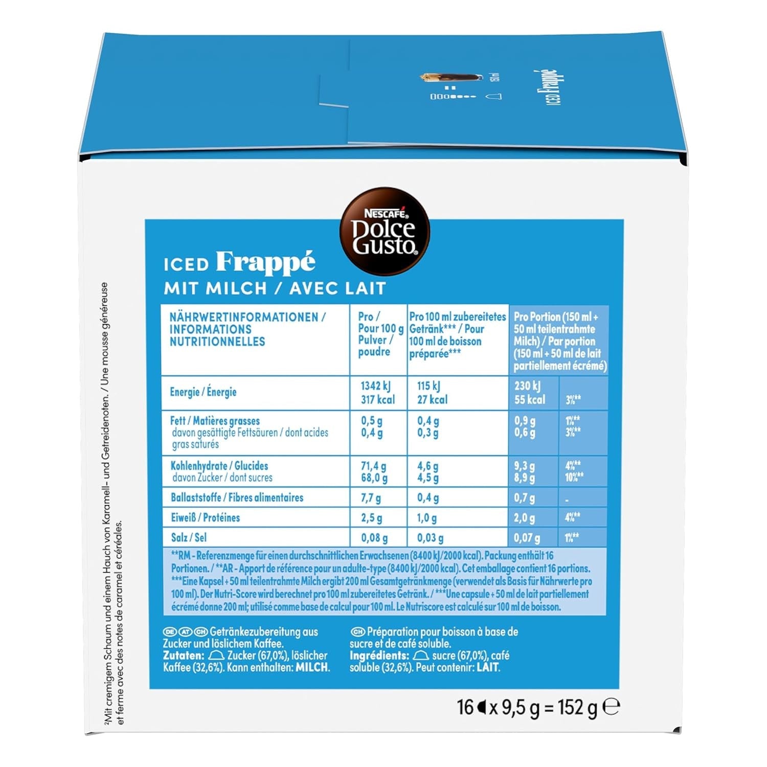 NESCAFÉ DOLCE GUSTO Frappé Kaffeekapseln 3er-pakket (3 x 16 Kapseln)