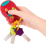 Battat toy key baby speelgoed - Kleurrijke autosleutel sleutelhanger met licht en geluid voor kinderen vanaf 10 maanden Bebe Toys Naty Shop