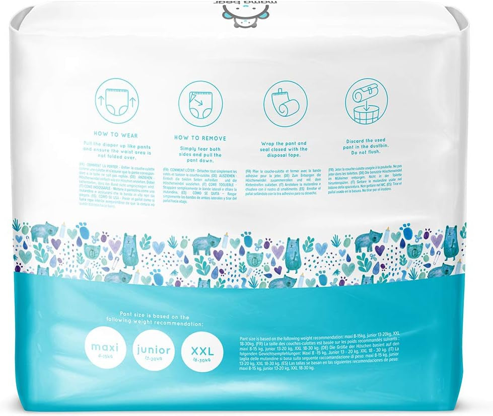 Amazon-merk: Mama Bear Pull-Up XXL-luiers, maat 6 (18-30 kg), 72 stuks (2 verpakkingen van 36)