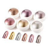 BISHENGYF Rose Gold Chrome Nail PowderNeue Upgrade Grosse Kapazitä Chrom PulverSuper-spiegeleffect Metall Mirror Chrome Powder – Neon Glassy Pearl Effect Glitter Nagelkunst Poeder voor DIY Salon