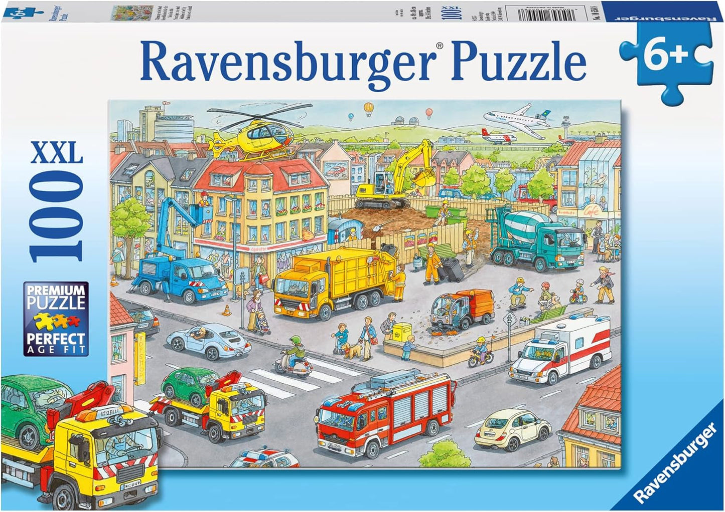 Ravensburger puzzel voor kinderen - 10558 Voertuigen in de stad - Puzzel voor kinderen vanaf 6 jaar met 100 stukjes in XXL-formaat Puzzel Naty Shop Standaard titel