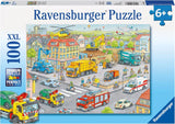 Ravensburger puzzel voor kinderen - 10558 Voertuigen in de stad - Puzzel voor kinderen vanaf 6 jaar met 100 stukjes in XXL-formaat Puzzel Naty Shop Standaard titel