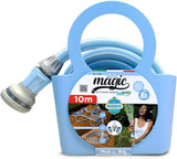 Magic Blue 10 meter knoop- en draaibestendige verlengbare tuinslang met zak en sproeikop