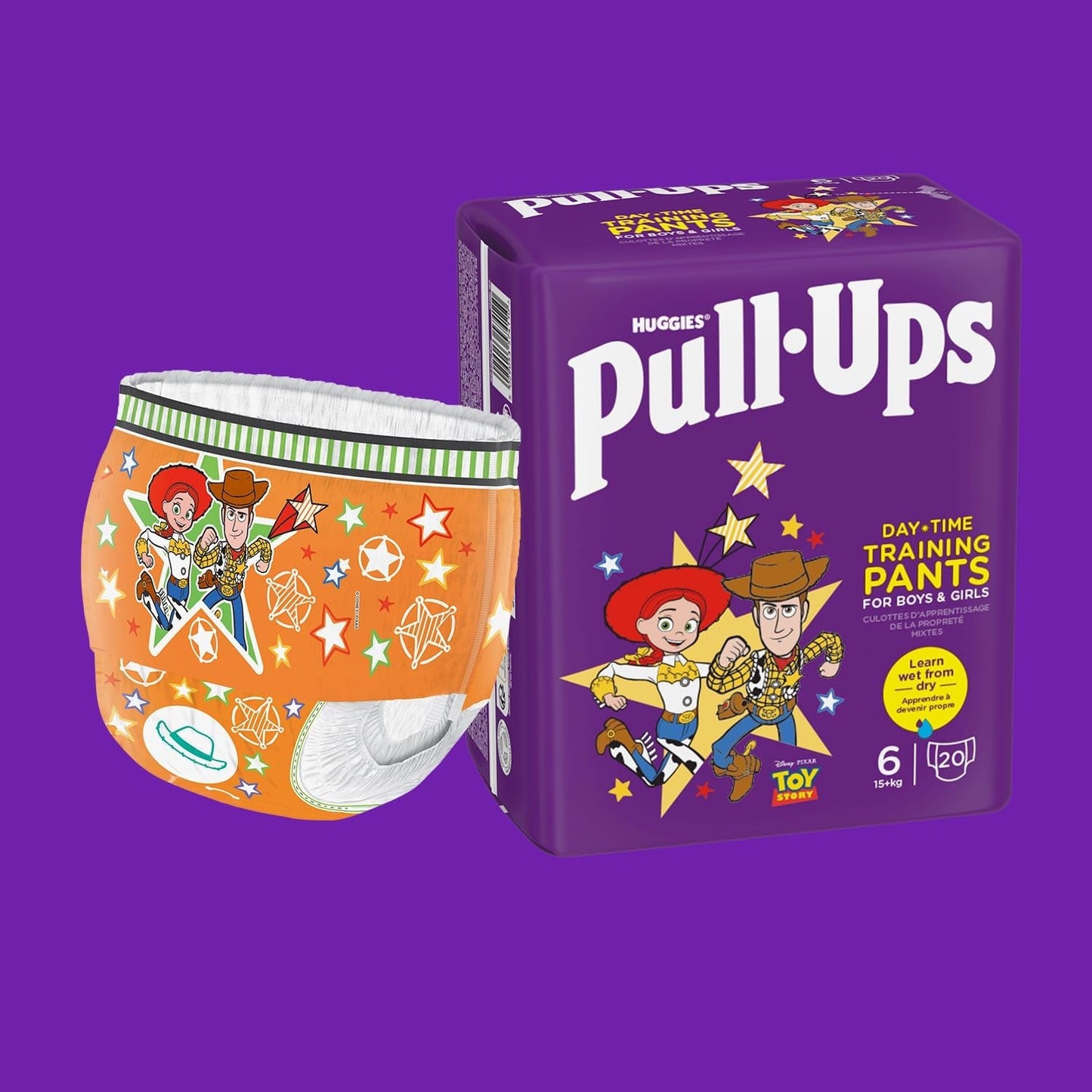 Huggies Pull-Up Trainer Dagluiers voor jongens - 2-4 jaar Maat 6-7 Pull-Up Luiers (40 broekjes) - Toilettrainingbroek voor eenvoudige zindelijkheidstraining - Leer van nat naar droog
