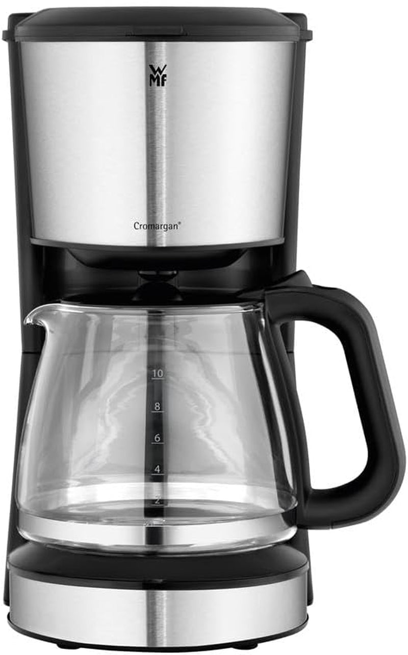 WMF Bueno espressomachine met glazen karaf, filterkoffie, 10 kopjes, aan/uitknop, antidruppelsysteem, oscillerend filter, automatische stop, verwarmingsplaat, 1000W
