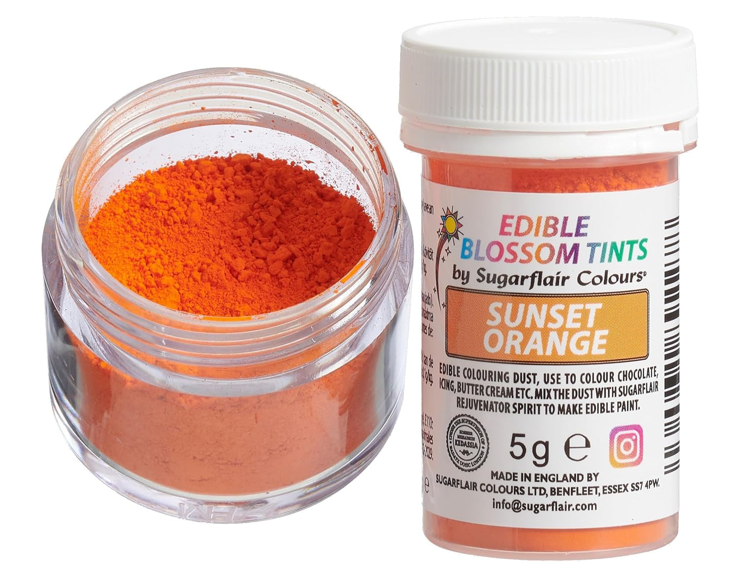 Sugarflair Blossom Tint Dust Kleurstofpoeder Sunset - Kleurstofpoeder voor taartdecoratie, suikerpasta, glazuur, chocolade, botercrème, macarons en meer - 5G