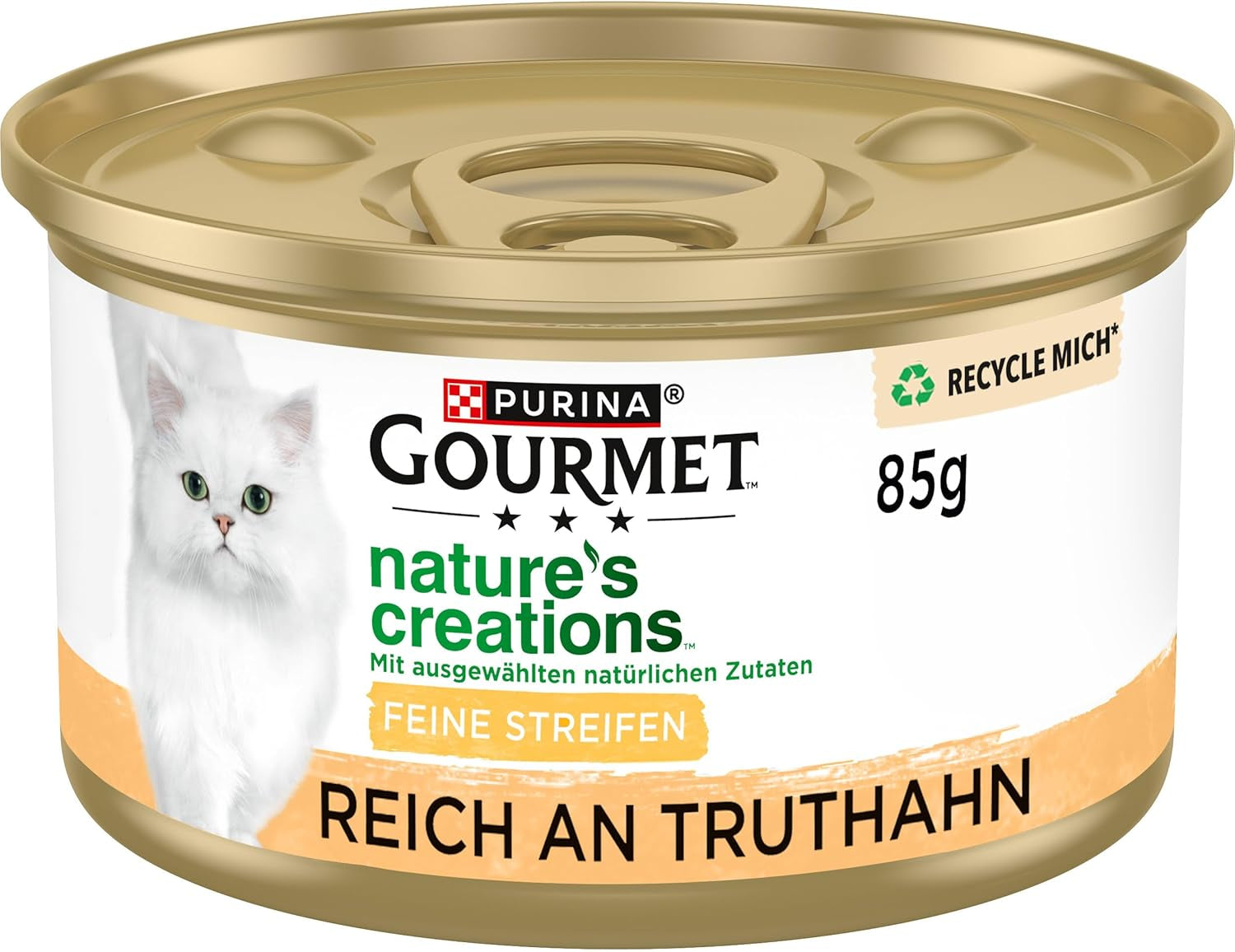 Gourmet Nature's Creation nat kattenvoer in gelei, natuurlijk kalkoen, verpakking van 12 (12 x 85 g)