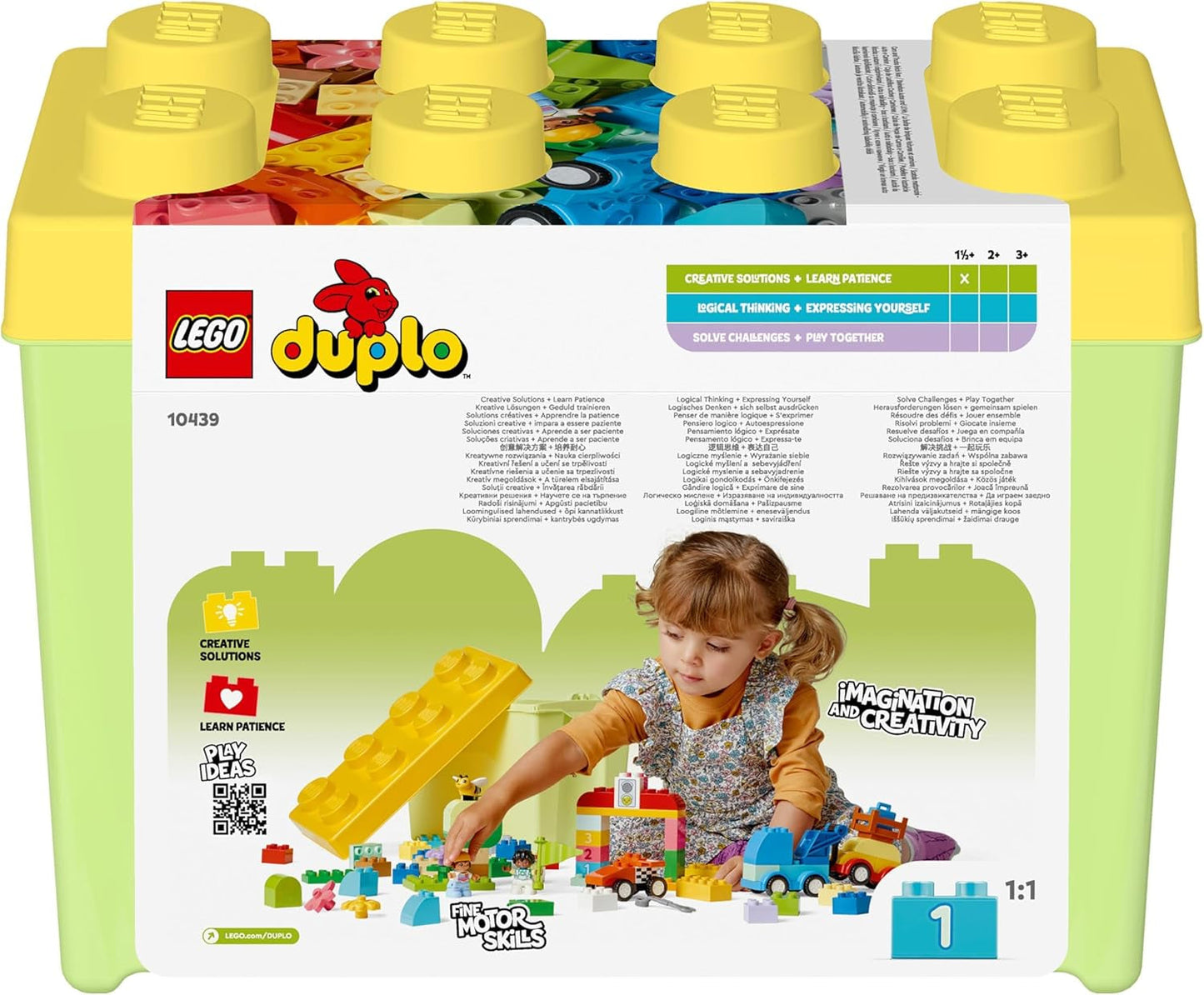 LEGO DUPLO Klassieke stenen doos, auto's en vrachtwagens, voertuigspeelset voor kinderen vanaf 1,5 jaar, creatief leerspeelgoed, autospeelgoed en raceautoset 10439 Bouwsets Besuche in LEGO-Store