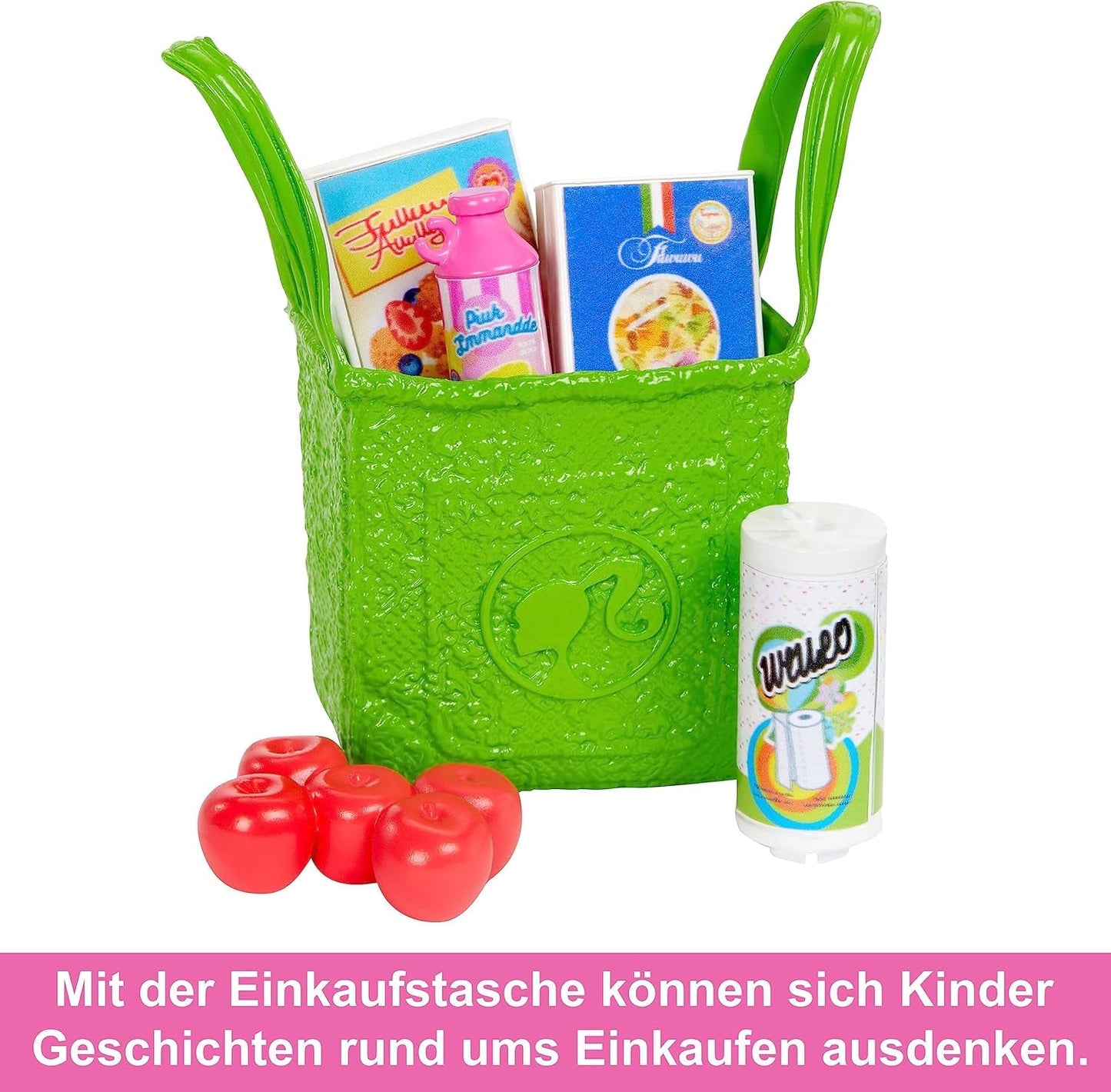 Barbie-poppenkastspeelset met meer dan 25 keukenonderdelen en accessoires - perfect voor kleine fijnproevers en cadeau voor kinderen vanaf 3 jaar, HJV38