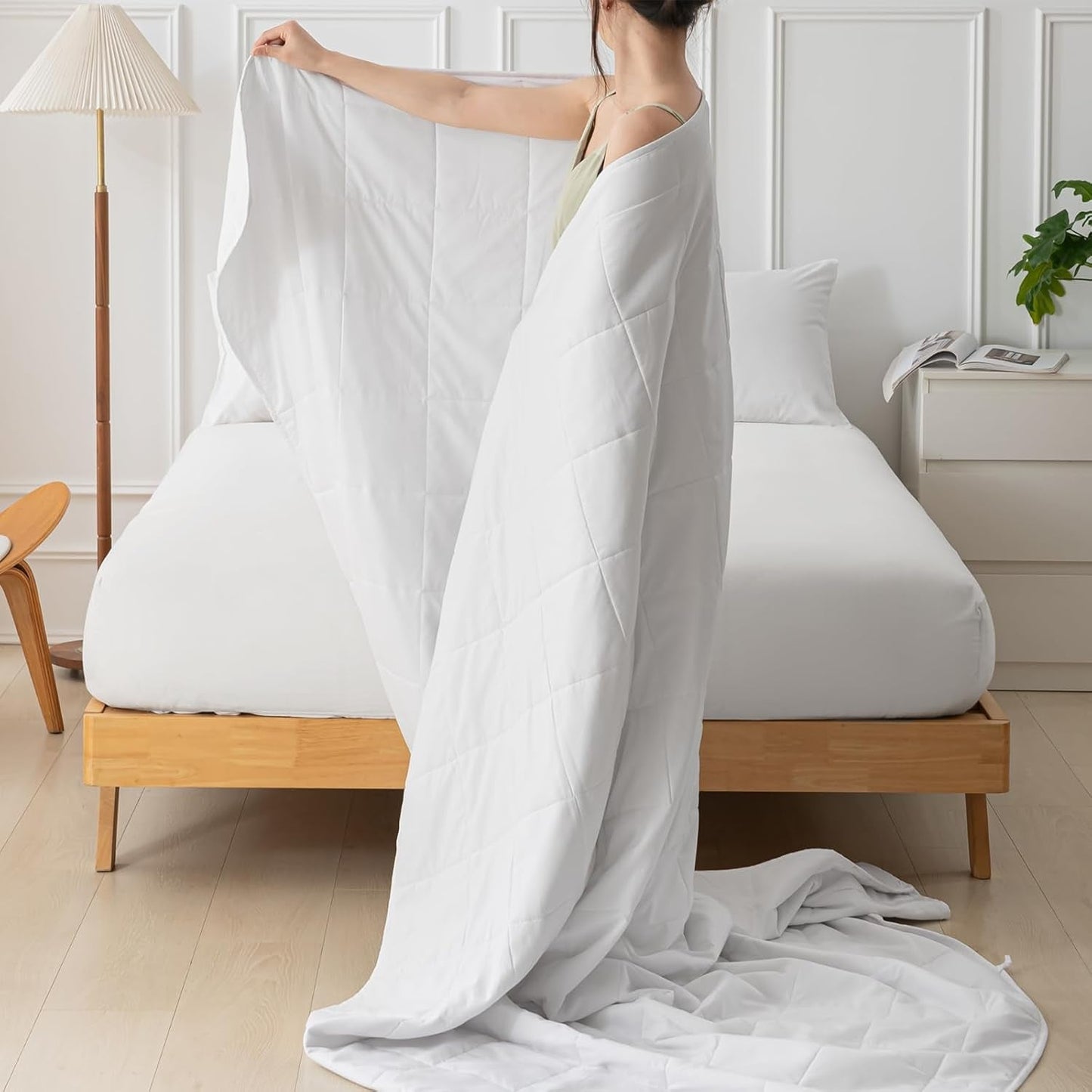 Zomerdekbed 155X220 Licht zomerdekbed 90 GSM dekbedden 155X220Cm dekbed Dun dekbed Bruikbaar zonder hoes Koeldekbed Soft Cosy White Dekbedden en quilts Naty Shop