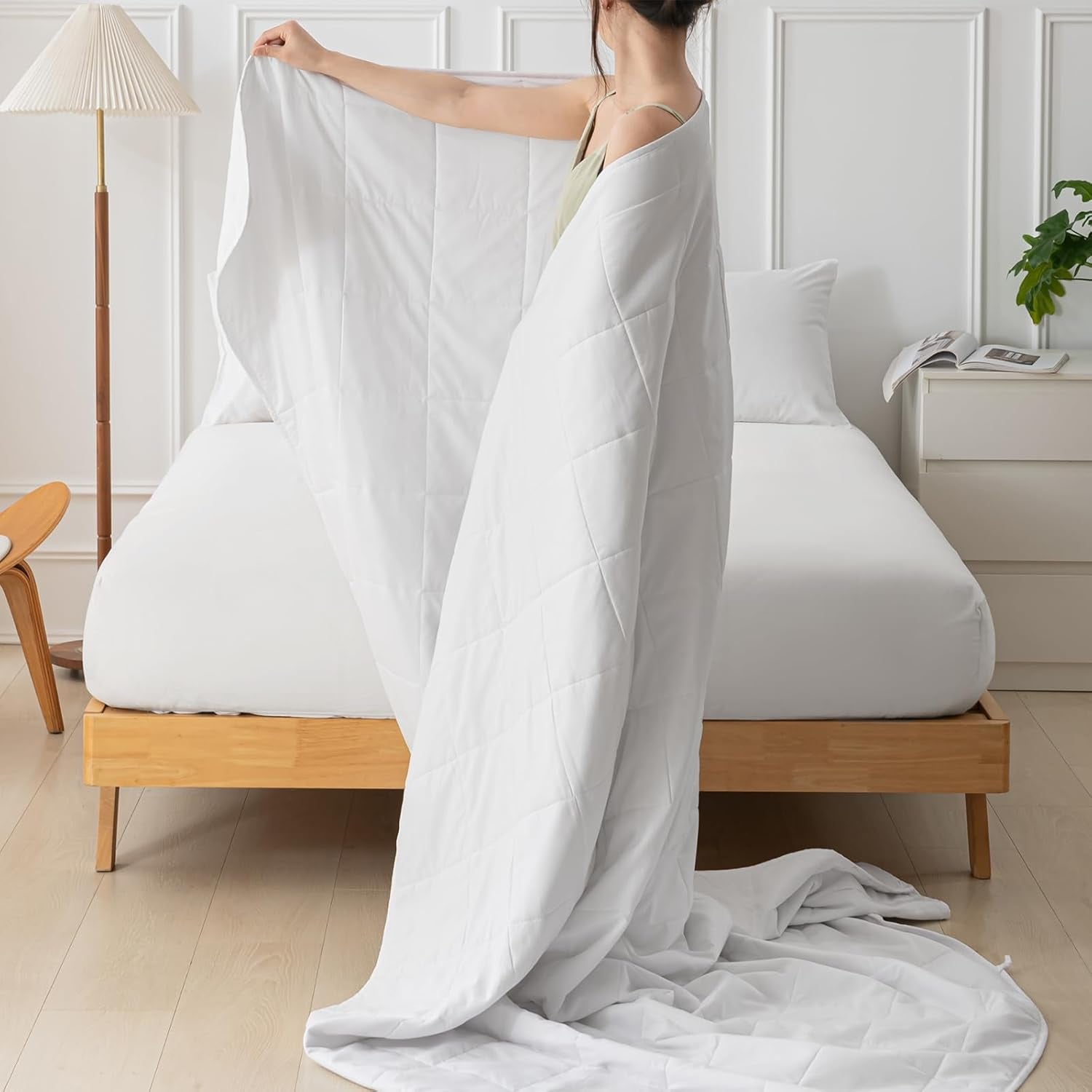 Zomerdekbed 155X220 Licht zomerdekbed 90 GSM dekbedden 155X220Cm dekbed Dun dekbed Bruikbaar zonder hoes Koeldekbed Soft Cosy White Dekbedden en quilts Naty Shop