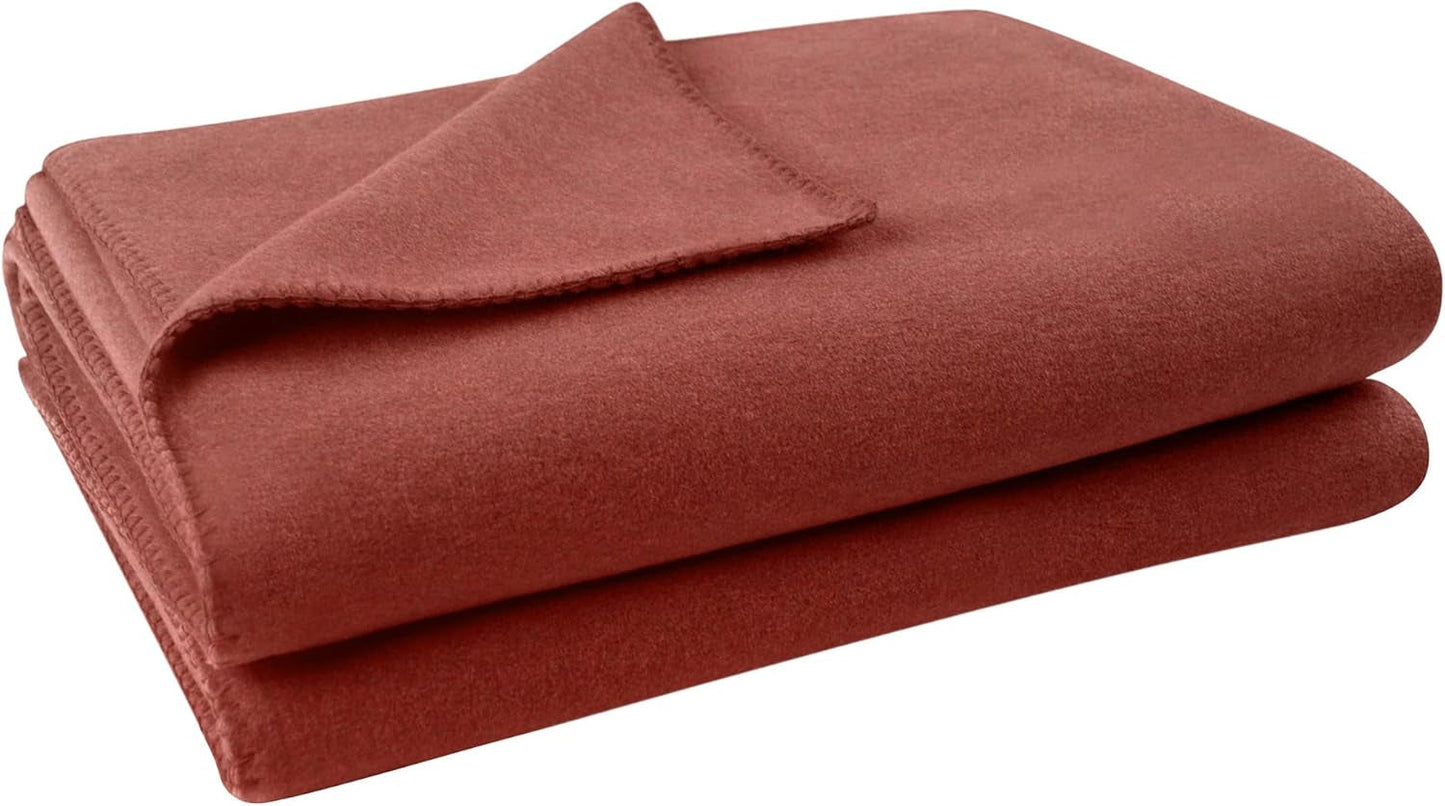 Zoeppritz deken in kleur: Rood, Gemaakt van 65% Polyester, 35% Viscose, Afmeting: 160X200 Cm, 103291-851-160X200 Bedden en Dekens 'zoeppritz sinds 1828' Standaard titel