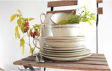 MÄSER 931512 Nottingham Vintage Series serviesset voor 4 personen, combinatieservies van 20 stuks met onregelmatige ronde vormen in retro-look, tegel, beige