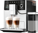 Melitta CI Touch - Volautomatische espressomachine met melksysteem, espressomachine met geïntegreerde koffiemolen en melkopschuimer, b.v. voor espresso of cappuccino, zilver