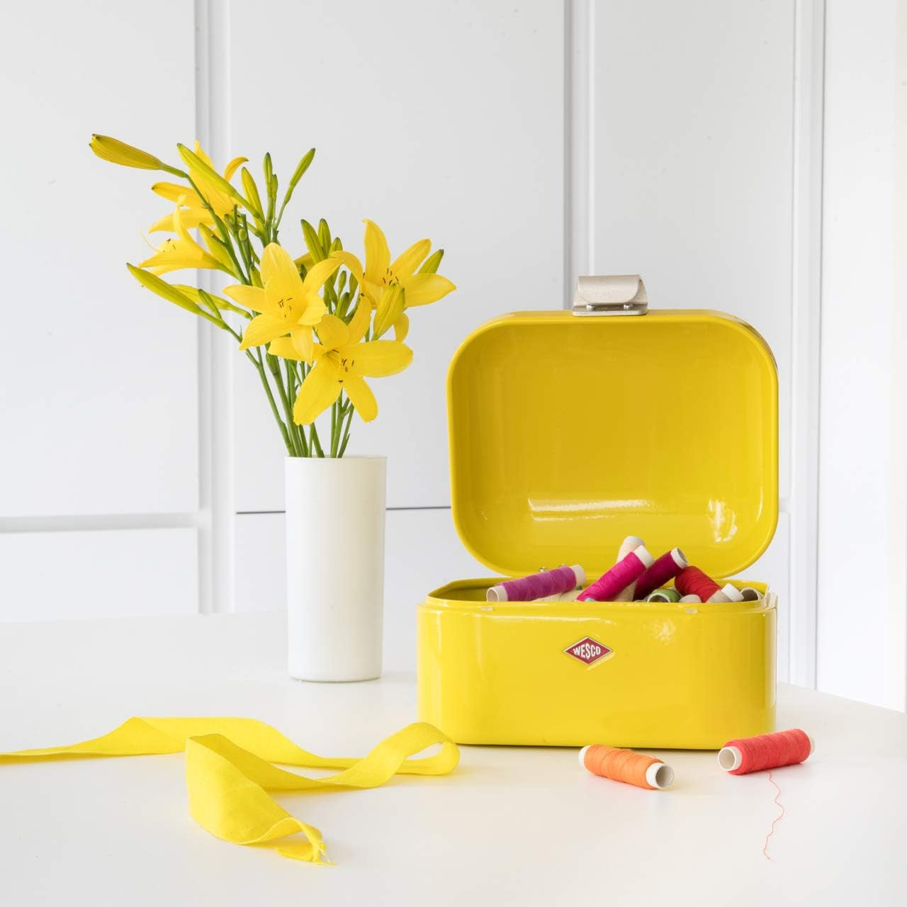 Wesco 235 001 Mini Grandy broodmand 17 x 18 x 12 cm (L/B/H) roze, RVS Voedselbewaardozen Naty Shop