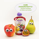 FRECHE FREUNDE Bio Quetschie Appel, Birne & Maracuja, Fruchtmus mit Obst im Quetschbeutel voor baby's vanaf 6 maanden, veganistisch, 6er-pakket (6 x 100 g)