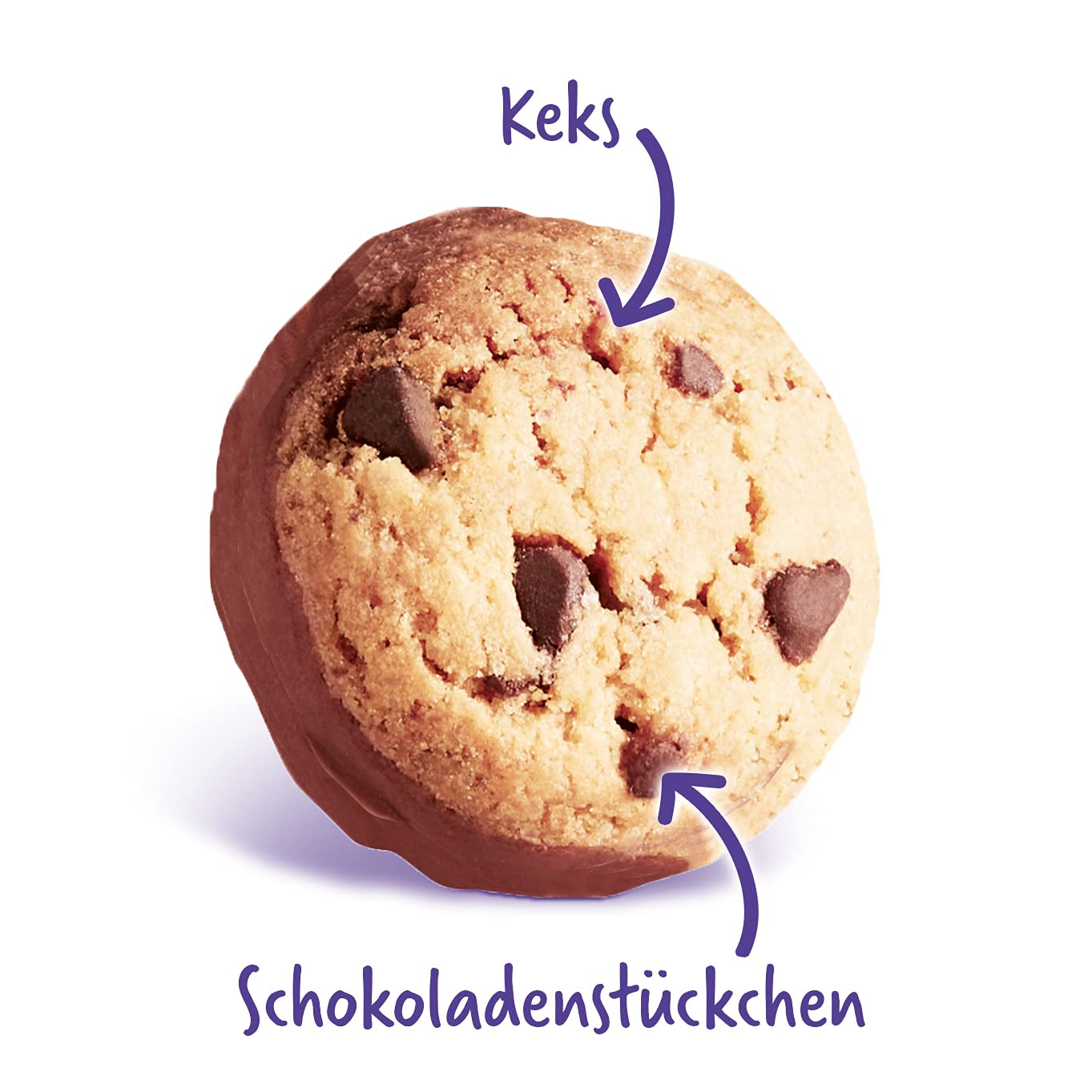 Milka minikoekjes 8 x 110 g, Milka minikoekjes met alpenmelkchocoladechips (pak van 3)
