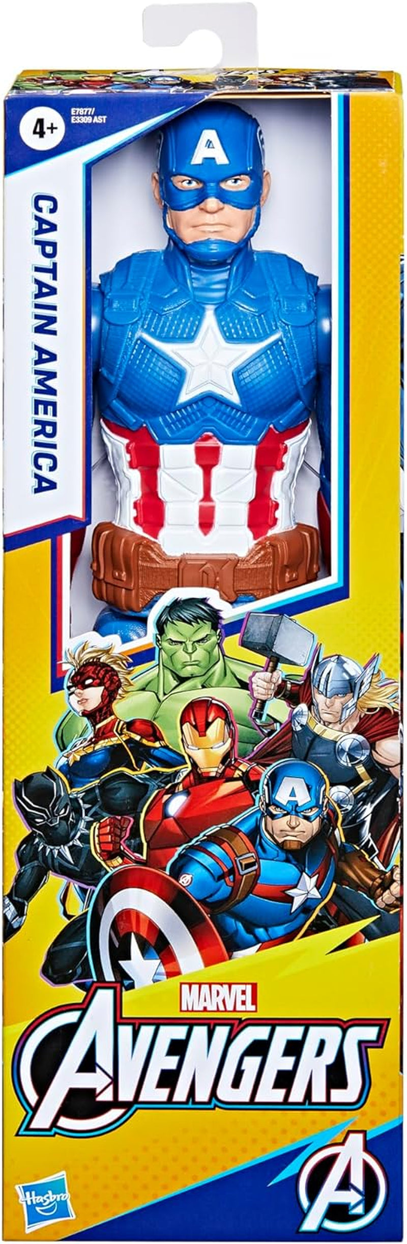 Marvel Avengers Titan Hero Series Blast Gear Captain America-actiefiguur 30 cm groot speelgoed voor 4+ jaar oud Blauwe actiefiguren Naty Shop