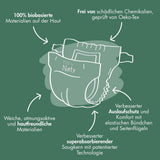 Eco Diapers Eco by Naty Baby Eco Diapers - premium biologische luiers, milieuvriendelijk, gemaakt van plantaardige materialen, ideaal voor de gevoelige babyhuid (maat 5 - 80 stuks)