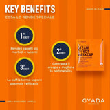 GYADA COSMETICS, haarmasker van licht en revitaliserend materiaal, geeft glans en zachtheid, voedende en herstellende werking, met thermische kap, op basis van kokosolie en avocado, 60 ml Naty Shop haarmasker
