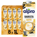Alpro Barista Haferdrink – Zum Aufschäumen – Vegan en melkvrij – Van Natur aus lactosevrij – Rijk aan ballaststoffen, calcium en vitamines – 8 x 1 L – Haltbar