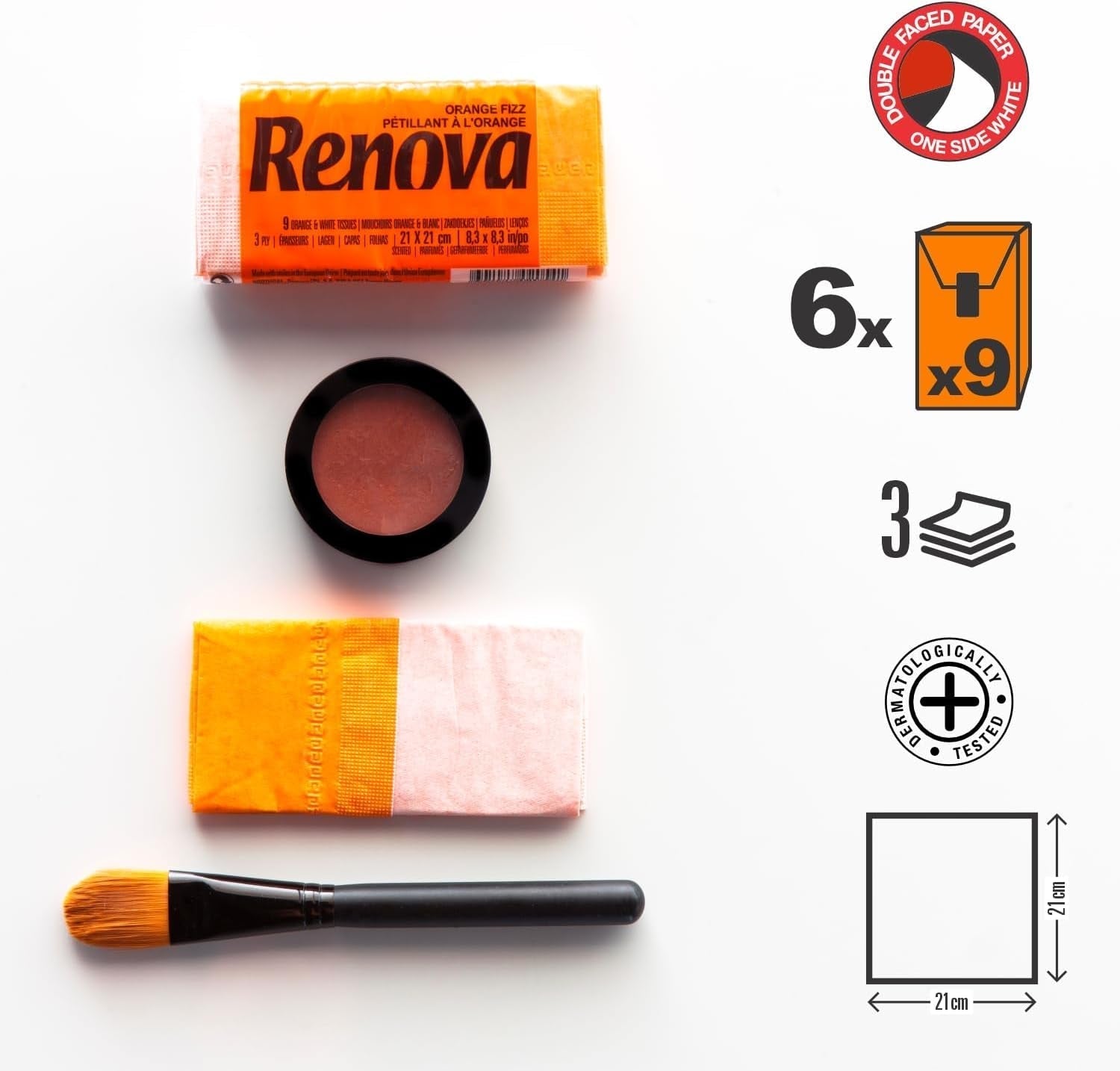 RENOVA ORANGE FIZZ Zakdoekjes 6 pakjes