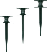 Set van 3 slanggeleiders, groen, 24 x 9 cm | Tuinslang- en kabelgeleider met grondanker | Slanghaspel voor het beschermen van bloembedden en huismuren | Haspel voor tuinslang en kabel
