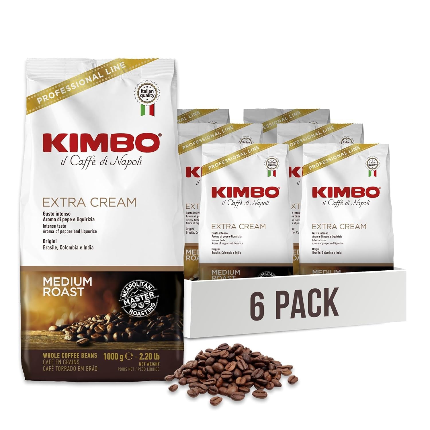 Kimbo Espressoreep Extra Crème 6 x 1kg Koffiebonen