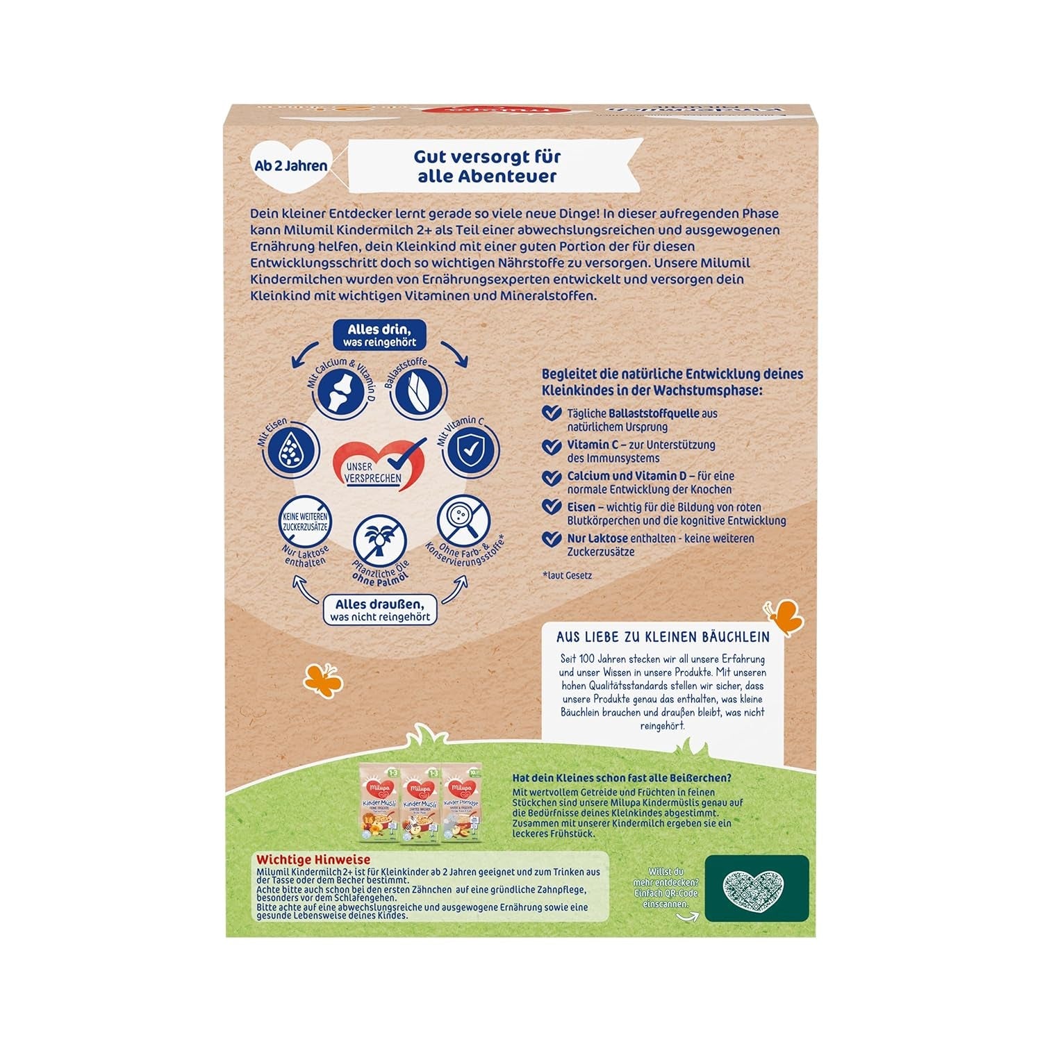 Milupa Milumil Groeimelk 2+ - Vanaf 1 jaar - Voor kleine kinderen in de groeifase - 5 x 550 g